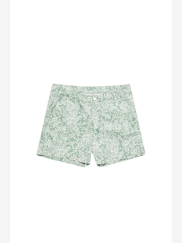 Moodo Zelene ženske hlače s cvetličnim vzorcem Moodo