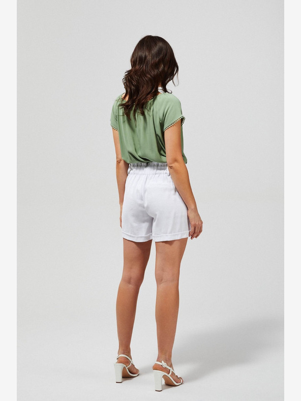 Moodo Bele ženske hlače Moodo