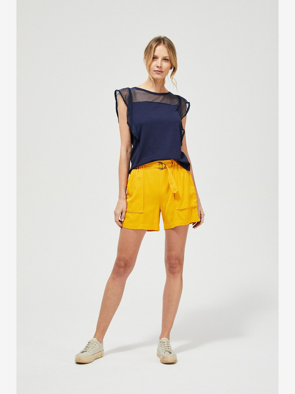 Moodo Rumene ženske hlače Moodo