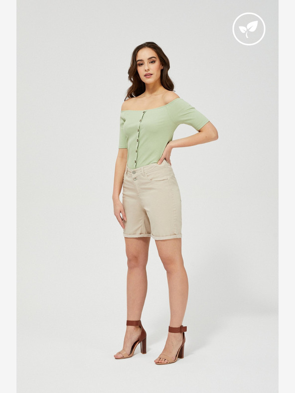 Moodo Bež ženske kratke hlače Moodo