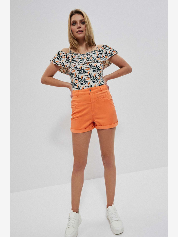 Moodo Oranžne ženske hlače Moodo