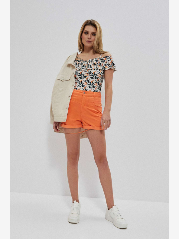 Moodo Oranžne ženske hlače Moodo