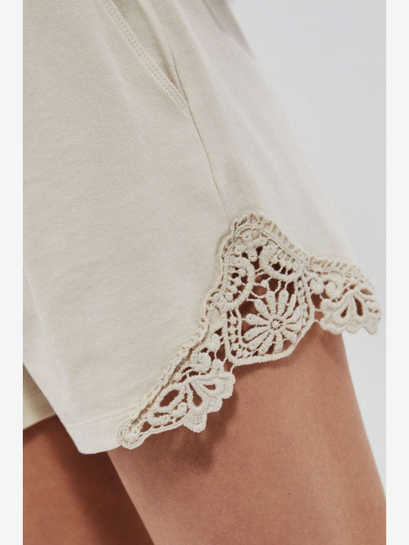 Moodo Bež ženske kratke hlače Moodo