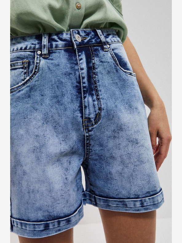 Moodo Modre ženske kratke hlače iz džinsa Moodo