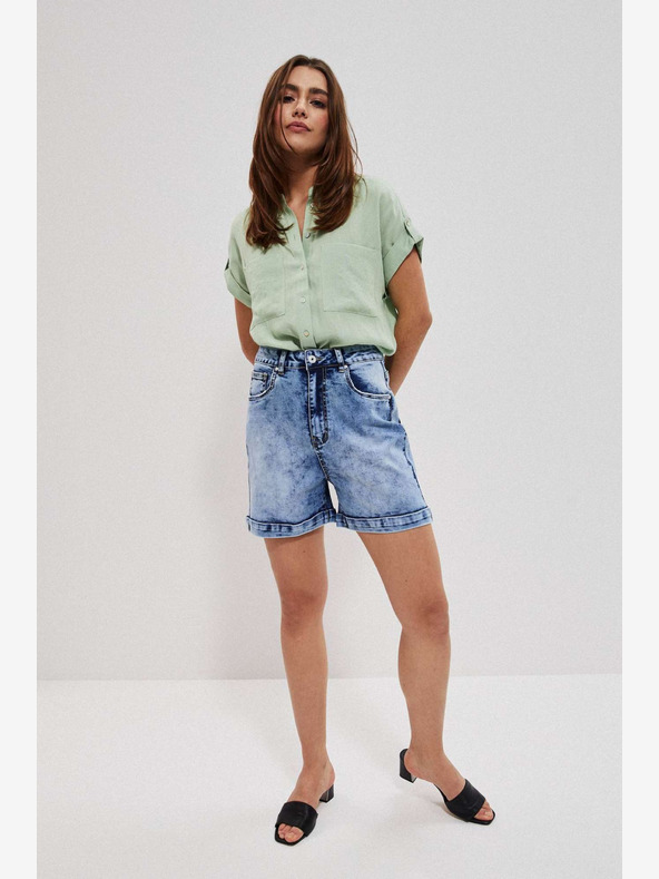 Moodo Modre ženske kratke hlače iz džinsa Moodo