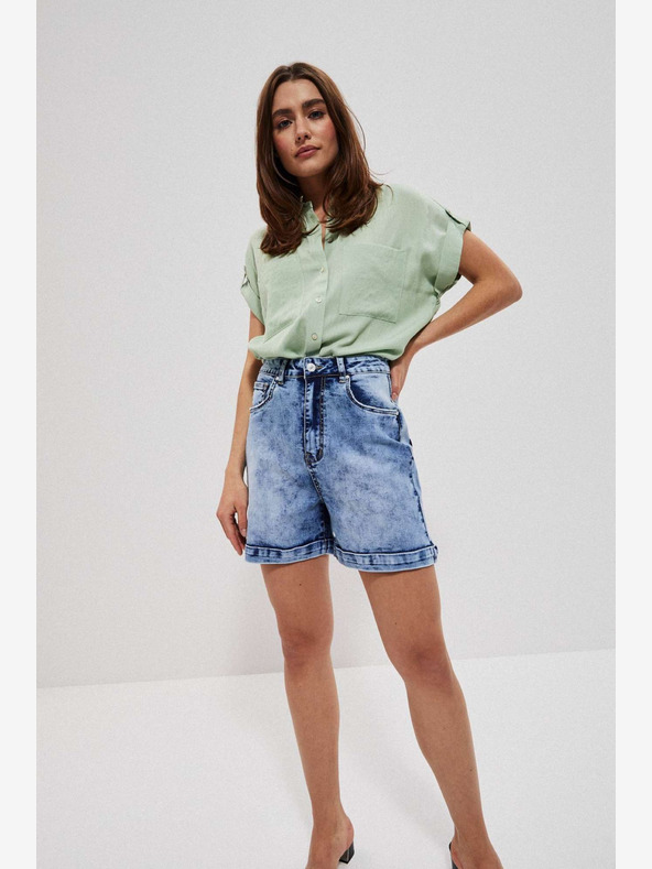 Moodo Modre ženske kratke hlače iz džinsa Moodo