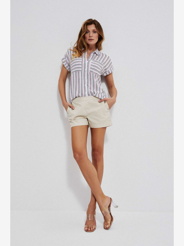 Moodo Kremaste ženske hlače Moodo