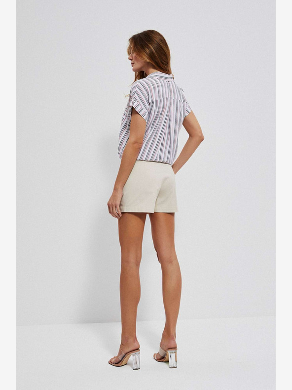 Moodo Kremaste ženske hlače Moodo