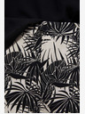 Moodo Belo-črne ženske kratke hlače z vzorcem Moodo