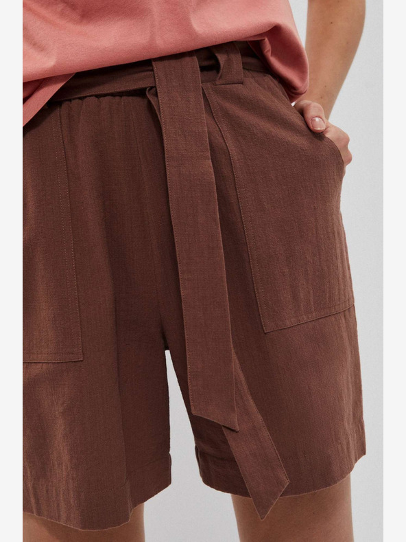 Moodo Rjave ženske kratke hlače Moodo