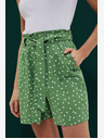 Moodo Zelene ženske hlače s pikami Moodo