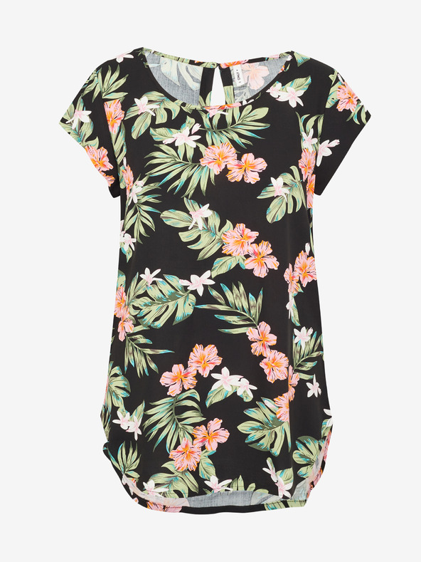 ONLY Črna ženska vzorčasta bluza ONLY Nova