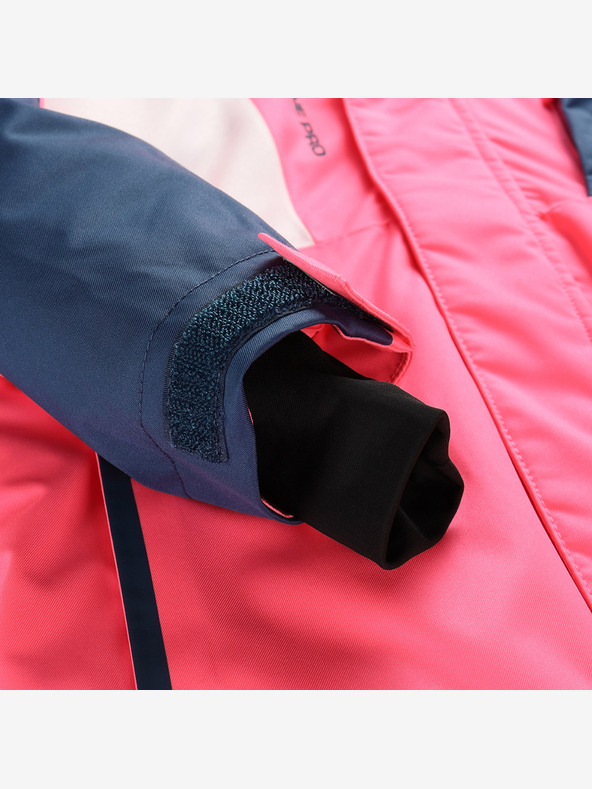 ALPINE PRO Otroška smučarska jakna s ptx snežno membrano ALPINE PRO DEARO neonsko šokantno roza