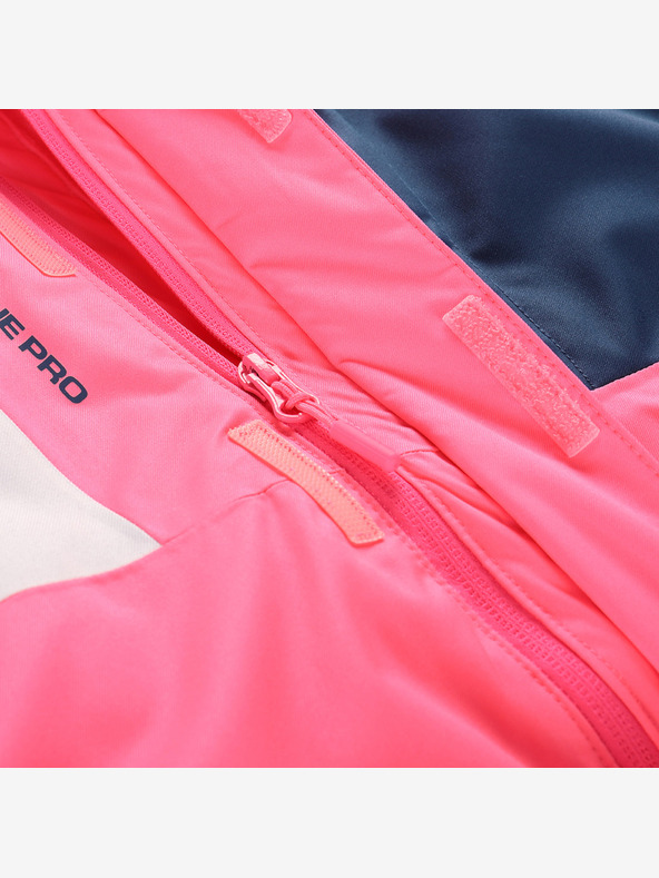 ALPINE PRO Otroška smučarska jakna s ptx snežno membrano ALPINE PRO DEARO neonsko šokantno roza