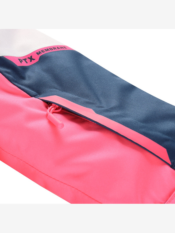 ALPINE PRO Otroška smučarska jakna s ptx snežno membrano ALPINE PRO DEARO neonsko šokantno roza