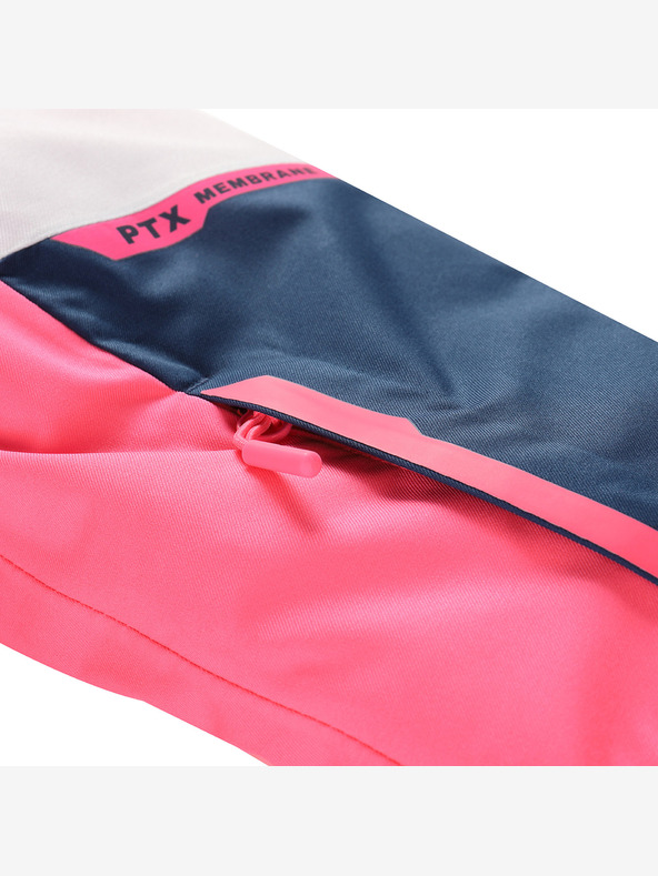 ALPINE PRO Otroška smučarska jakna s ptx snežno membrano ALPINE PRO DEARO neonsko šokantno roza