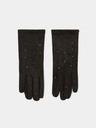 Moodo Črne ženske rokavice s kristali Moodo