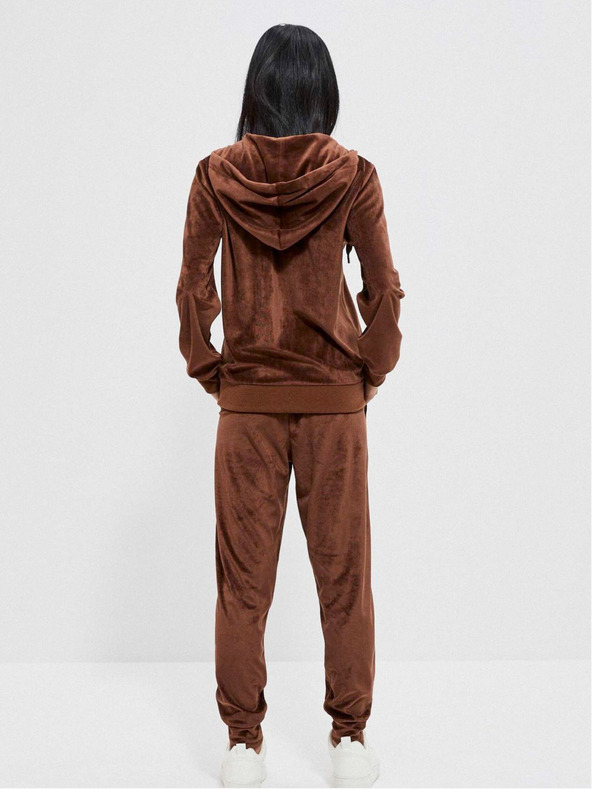 Moodo Moodo Rjave ženske hlače Moodo