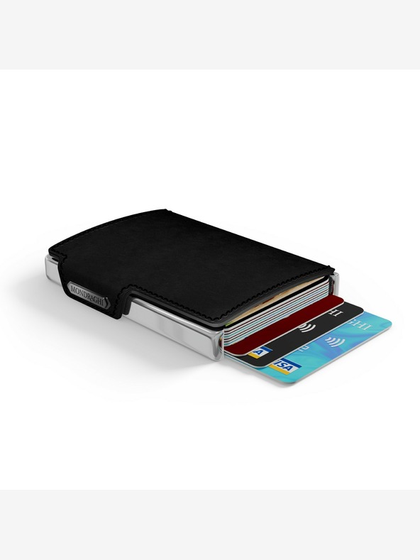 Mondraghi Črna usnjena denarnica Mondraghi Elegance