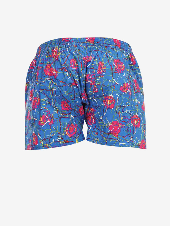 Styx Roza in modre moške kratke hlače Styx z vzorcem