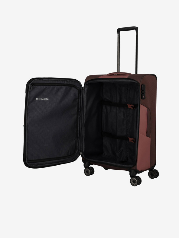 Travelite Roza in rjava Travelite Viia 4w M