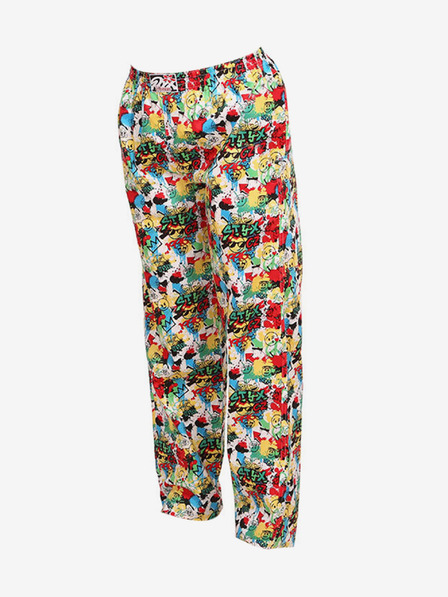 Styx Rumene in rdeče vzorčaste ženske spalne hlače Styx emoji