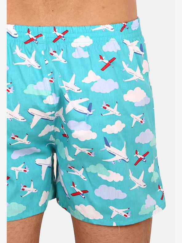 Dedoles Modre vesele moške kratke hlače Dedoles Letala in oblaki