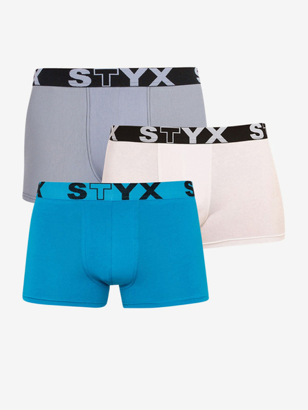 Styx Komplet treh - moške boksarice Styx sports elastic večbarvne
