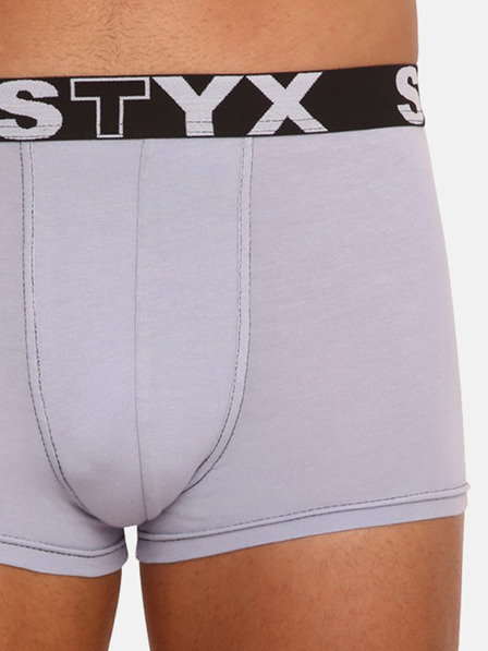 Styx Komplet treh - moške boksarice Styx sports elastic sive barve