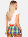 Styx Rdeče in zelene kockaste ženske spalne hlače Styx