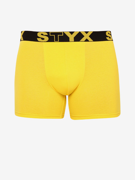 Styx Rumene moške dolge boksarske hlače Styx