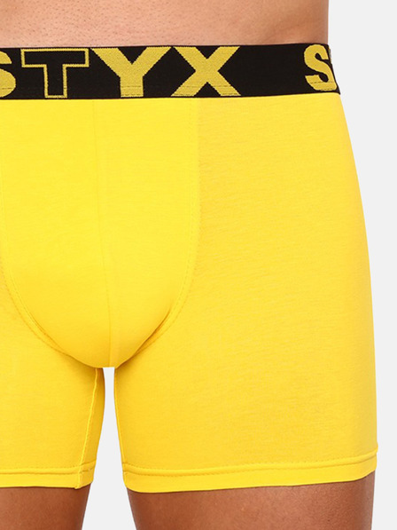 Styx Rumene moške dolge boksarske hlače Styx