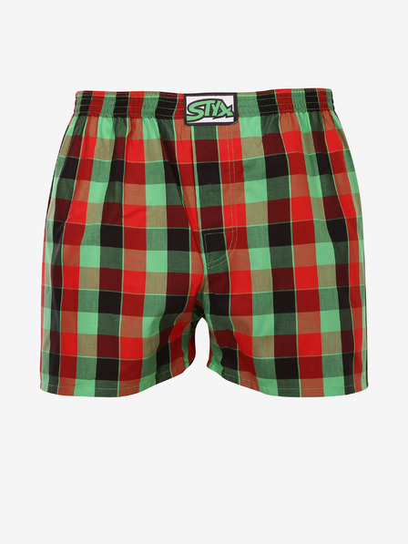Styx Rdeče in zelene moške kariraste hlače Styx