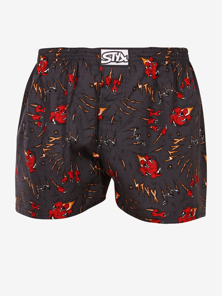 Styx Rdeče in sive moške kariraste hlače Styx art claws