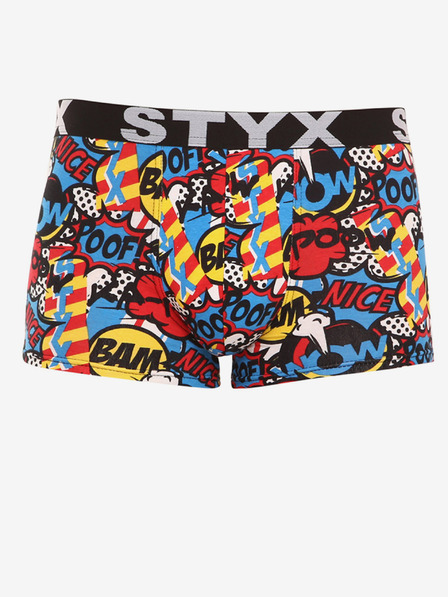 Styx Modre in rdeče moške vzorčaste boksarice Styx art Poof
