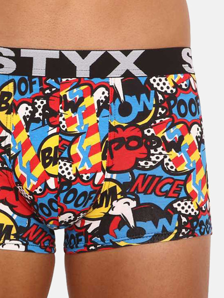Styx Modre in rdeče moške vzorčaste boksarice Styx art Poof
