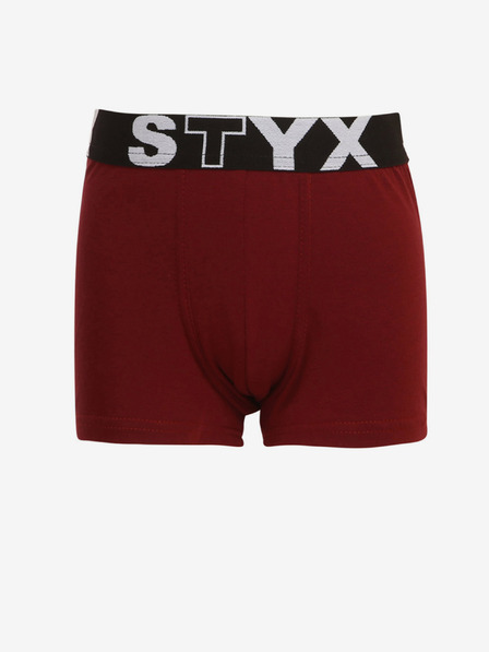 Styx Bordo fantovske boksarske hlače Styx
