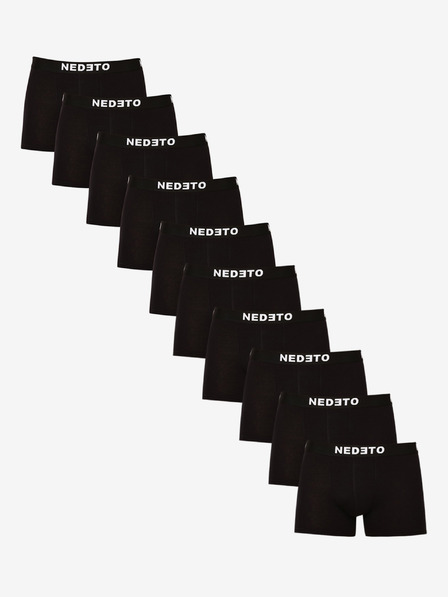Nedeto Komplet desetih moških boksaric v črni barvi Nedeto