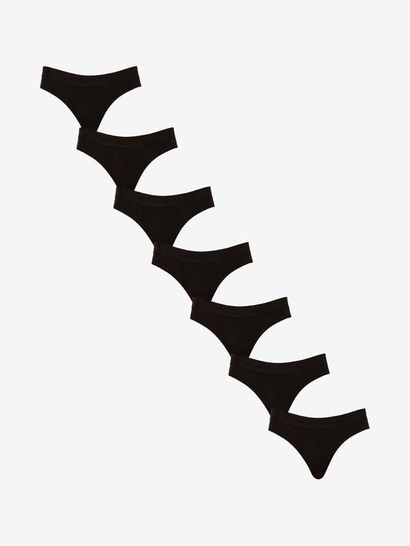 Nedeto Komplet sedmih moških hlačk v črni barvi Nedeto