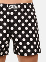 Styx Črne moške kratke hlače Styx premium art Polka dots