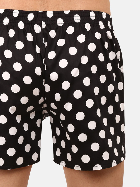 Styx Črne moške kratke hlače Styx premium art Polka dots