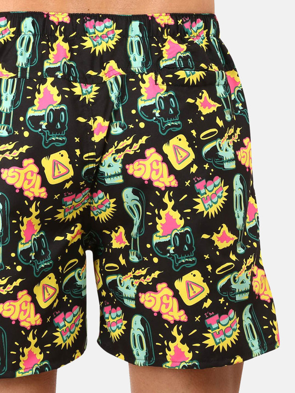 Styx Rumeno-črne moške vzorčaste kopalke Styx