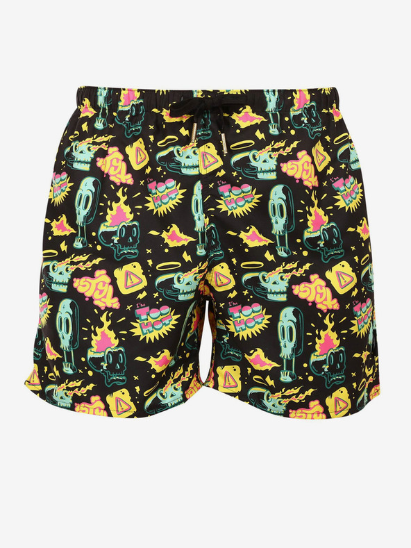 Styx Rumeno-črne moške vzorčaste kopalke Styx