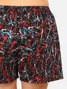 Styx Rdeče in črne ženske kratke hlače za spanje z vzorcem Styx Jáchym