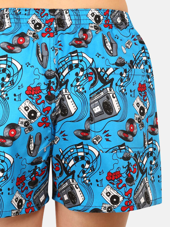 Styx Modre ženske kratke hlače za spanje z vzorcem Styx Music