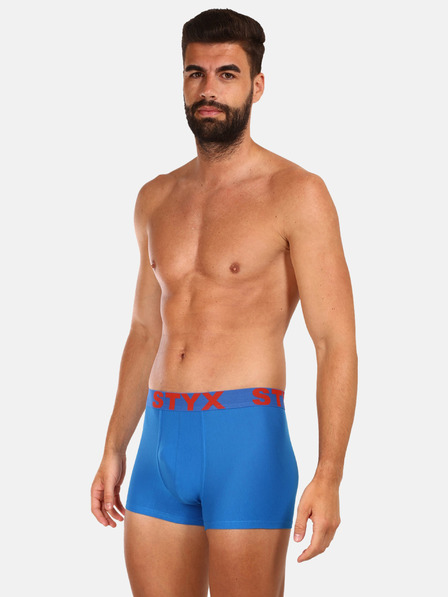 Styx Komplet treh moških boksaric v sivi, beli in modri barvi Styx