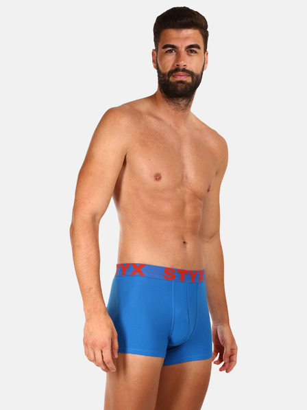 Styx Komplet treh moških boksaric v sivi, beli in modri barvi Styx