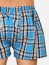 Styx Modre moške kariraste kratke hlače Styx