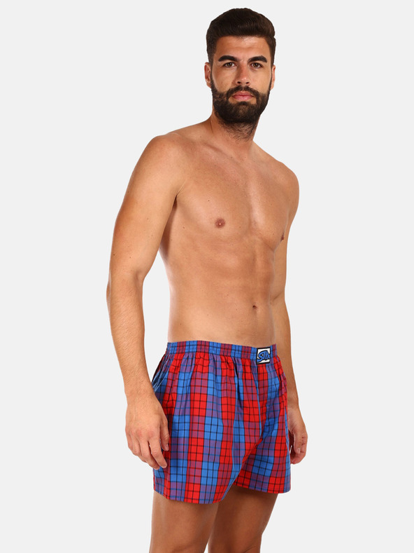 Styx Rdeče in modre moške kariraste hlače Styx