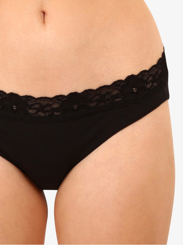 Styx Črne ženske čipkaste spodnjice Styx